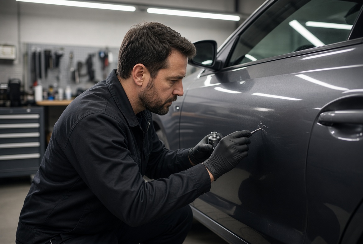 Krassen op de auto verwijderen zonder volledig te herspuiten